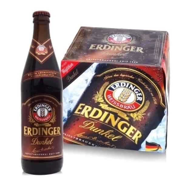 德国啤酒艾丁格黑啤酒(爱尔丁格）黑啤酒 ERDINGER 500ml*12瓶